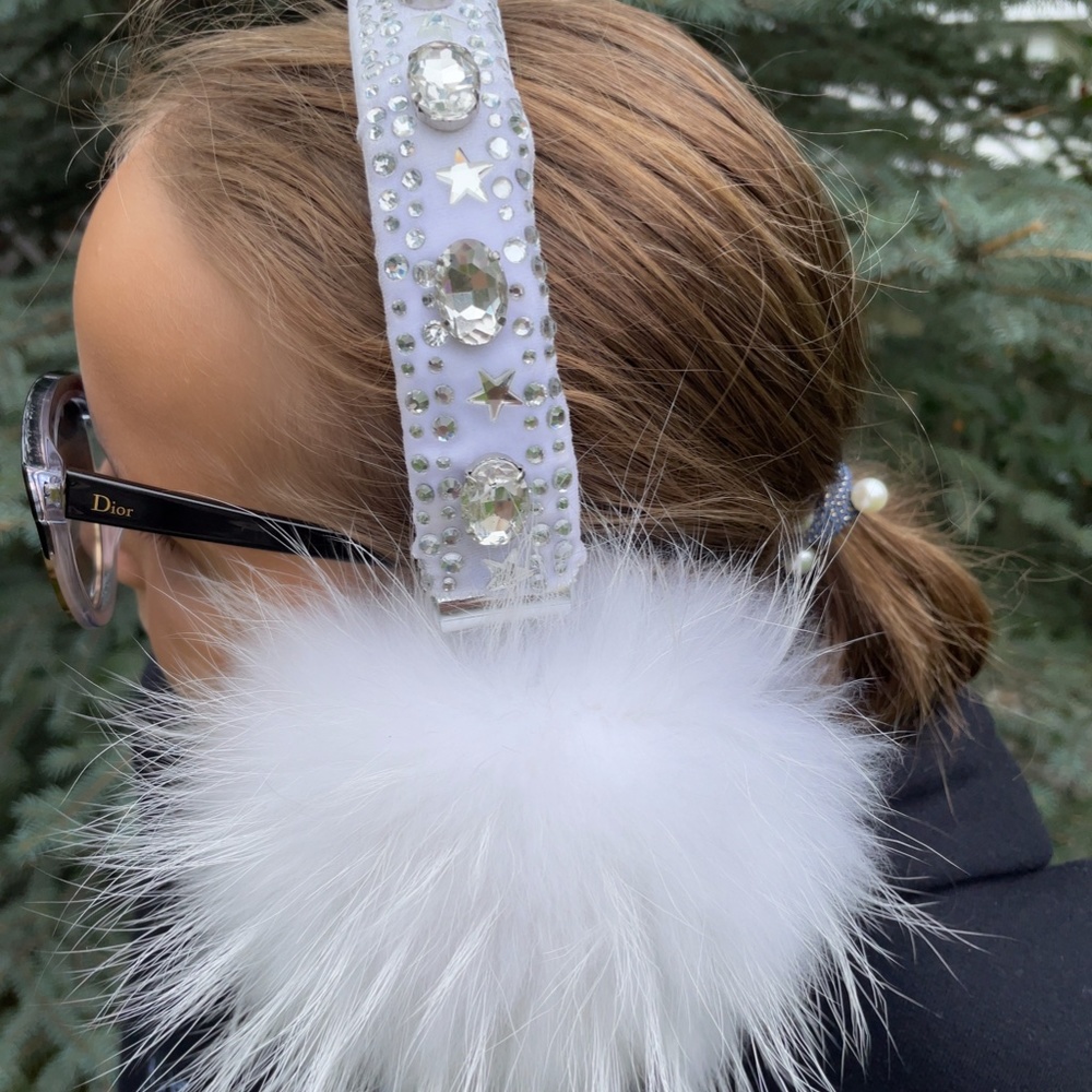 Monnalisa Limited Edition Adjustable Girl's Headphones Natural Fox 6 to14 - Picture 2 of 12